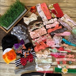 Lots of baby headbands, bows and hats! A must see